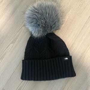 The North Face Black Puff Beanie Women’s